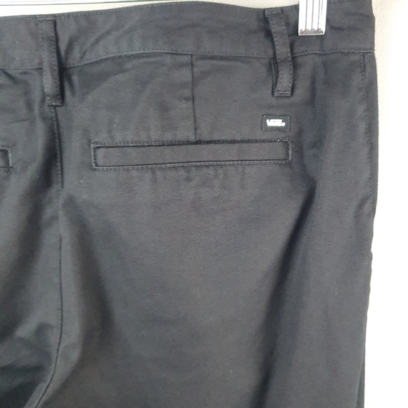 VANS Wide Leg Chino Pants‎ Black Women Size 9 Baggy Streetwear Skater Grunge - Picture 11 of 15